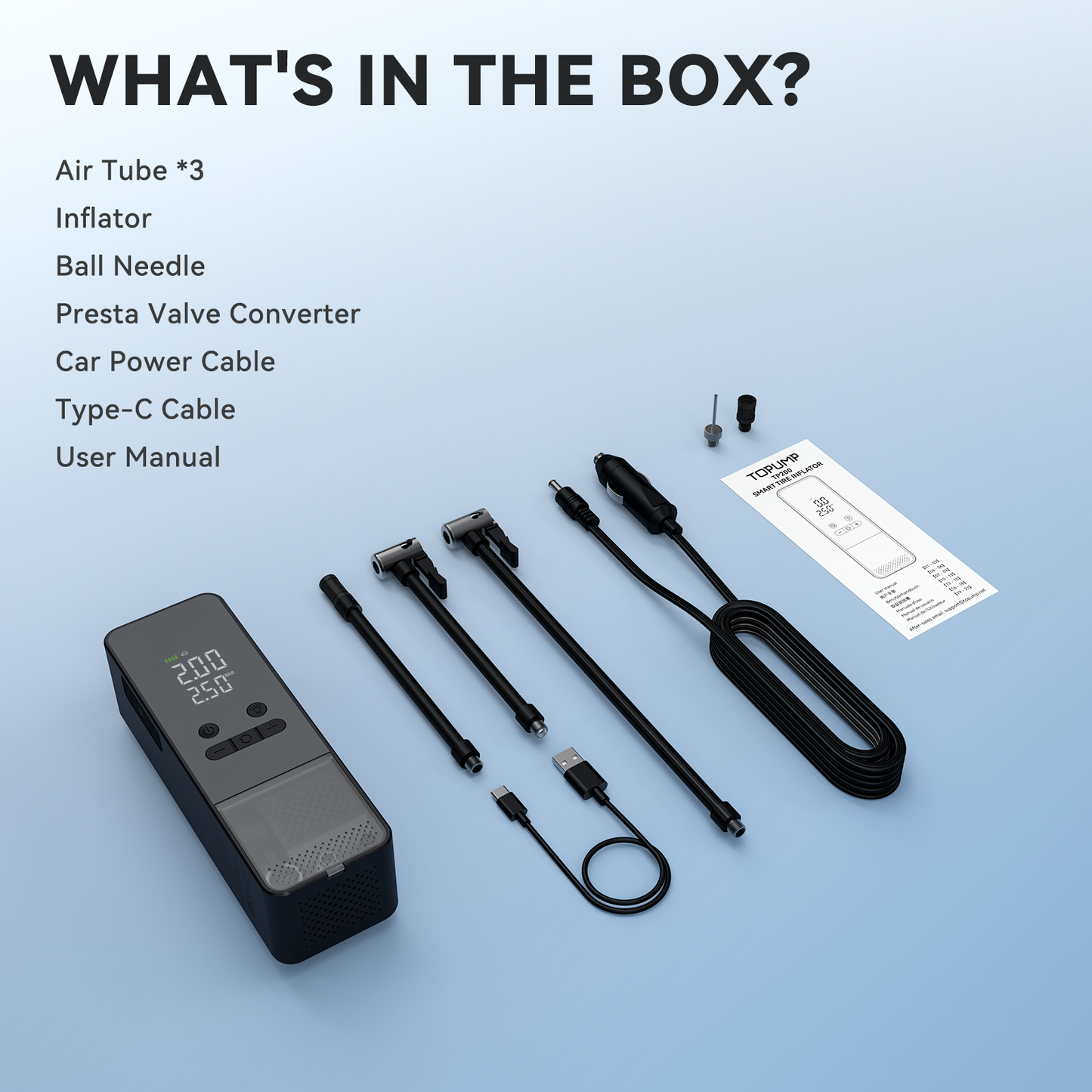 TOPUMP TP300 Portable Tire Inflator