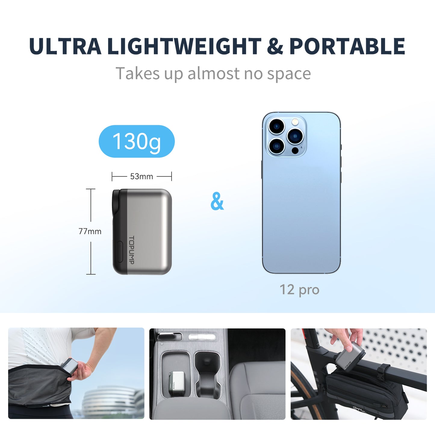 TOPUMP TB2PRO Bicycle Inflator Tire