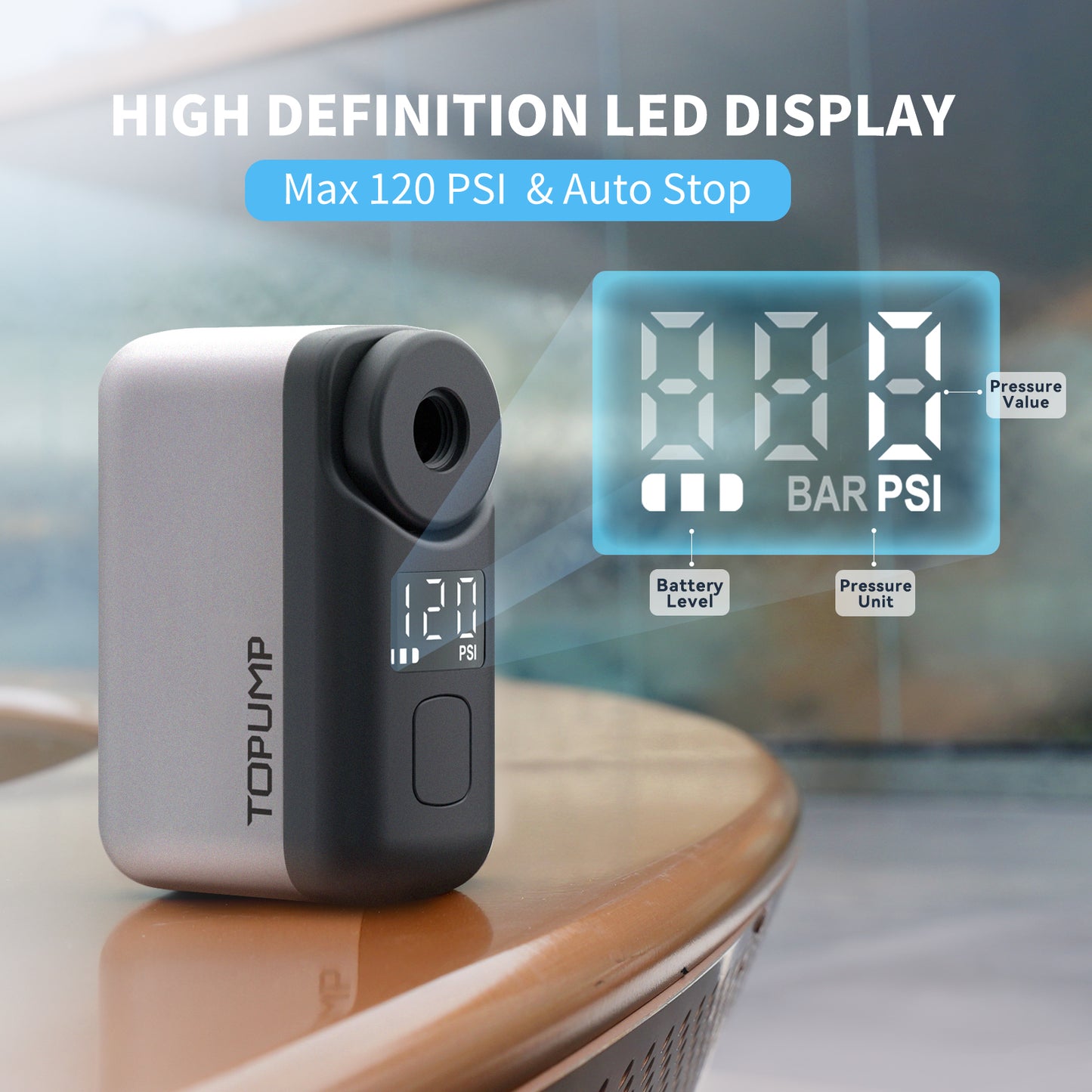 TOPUMP TB2PRO Bicycle Inflator Tire